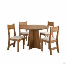 Comedor 4 sillas mesa redonda Slin B